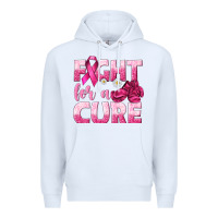 White Fight For a Cure Premium Hoodie - texasbilliewilder