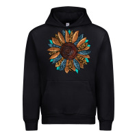 Black fall tooled lather leopard Urban Hoodie - RanaPortraitStore