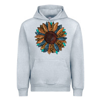 Heather Grey fall tooled lather leopard Urban Hoodie - RanaPortraitStore