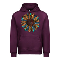 Mauve Wine fall tooled lather leopard Urban Hoodie - RanaPortraitStore