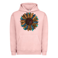 Pigment Salmon fall tooled lather leopard Urban Hoodie - RanaPortraitStore