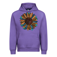 Tulip fall tooled lather leopard Urban Hoodie - RanaPortraitStore