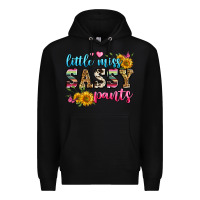 Black western little miss sassy pants Premium Hoodie - Zillion Design Studio