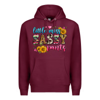Burgundy western little miss sassy pants Premium Hoodie - Zillion Design Studio