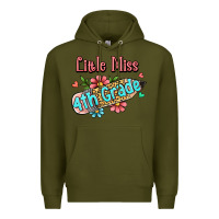 Army Green little miss fourth grade Premium Hoodie - RanaPortraitStore