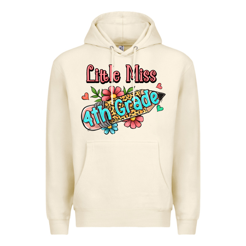 Little Miss Fourth Grade Premium Hoodie by RanaPortraitStore | Teevron