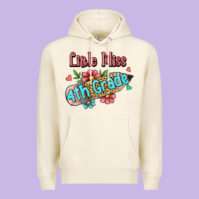 Little Miss Fourth Grade Premium Hoodie Designed By Ranaportraitstore