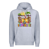 Heather Grey the only b.s. i need is beer and sunshine Premium Hoodie - Zillion Design Studio