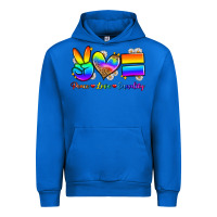 Cobalt peace love equality Urban Hoodie - Zillion Design Studio