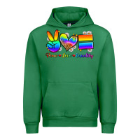 Emerald peace love equality Urban Hoodie - Zillion Design Studio