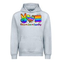 Heather Grey peace love equality Urban Hoodie - Zillion Design Studio