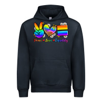 Navy peace love equality Urban Hoodie - Zillion Design Studio