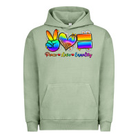 Pigment Oil Green peace love equality Urban Hoodie - Zillion Design Studio
