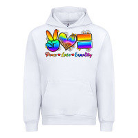 White peace love equality Urban Hoodie - Zillion Design Studio