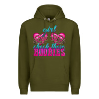 Army Green Girl Check Those Boobies Premium Hoodie - texasbilliewilder