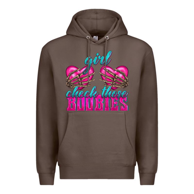 Girl Check Those Boobies Premium Hoodie by texasbilliewilder | Teevron