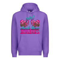 Purple Girl Check Those Boobies Premium Hoodie - texasbilliewilder