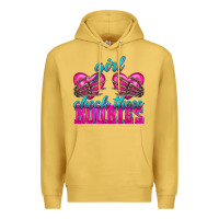 Antique Gold Girl Check Those Boobies Premium Hoodie - texasbilliewilder