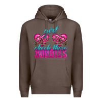 Coffee Girl Check Those Boobies Premium Hoodie - texasbilliewilder