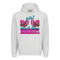 Dove Grey Girl Check Those Boobies Premium Hoodie - texasbilliewilder