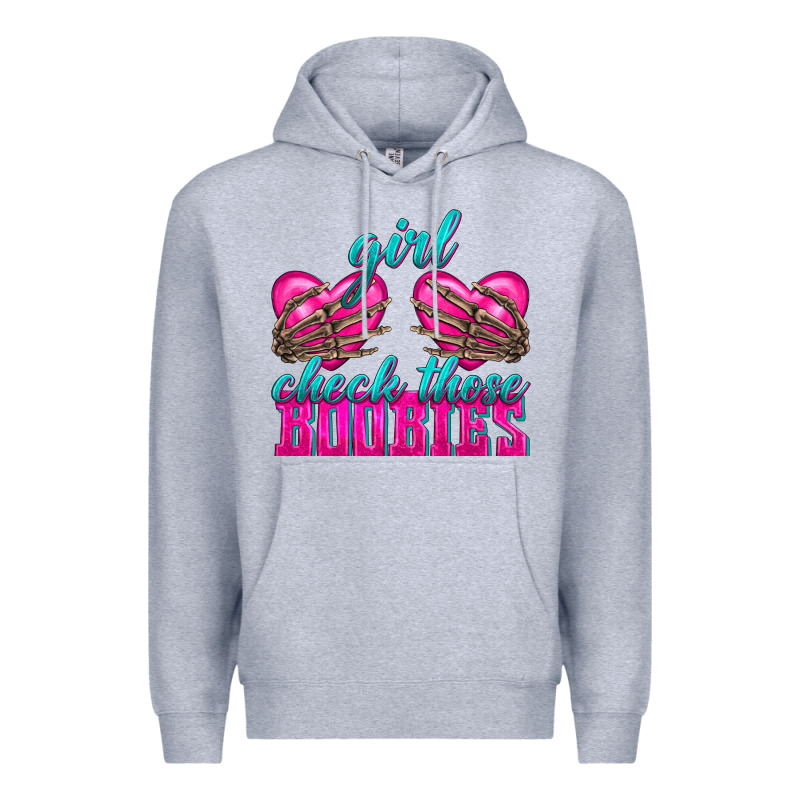 Girl Check Those Boobies Premium Hoodie by texasbilliewilder | Teevron