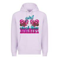Lilac Girl Check Those Boobies Premium Hoodie - texasbilliewilder