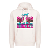 Pale Pink Girl Check Those Boobies Premium Hoodie - texasbilliewilder