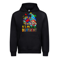 Black it's ok to be different autism gnome Urban Hoodie - Zillion Design Studio