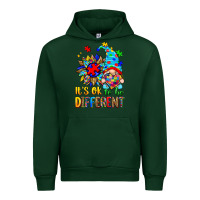 Forest Green it's ok to be different autism gnome Urban Hoodie - Zillion Design Studio