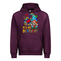 Mauve Wine it's ok to be different autism gnome Urban Hoodie - Zillion Design Studio
