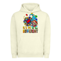 Pigment Pistachio it's ok to be different autism gnome Urban Hoodie - Zillion Design Studio