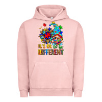 Pigment Salmon it's ok to be different autism gnome Urban Hoodie - Zillion Design Studio