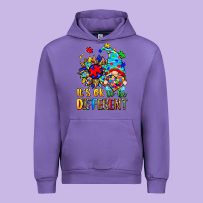 It's Ok To Be Different Autism Gnome Urban Hoodie Designed By Zillion Design Studio