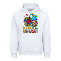 White it's ok to be different autism gnome Urban Hoodie - Zillion Design Studio