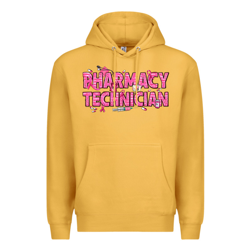 Breast Cancer Pharmacy Technician Premium Hoodie by texasbilliewilder | Teevron