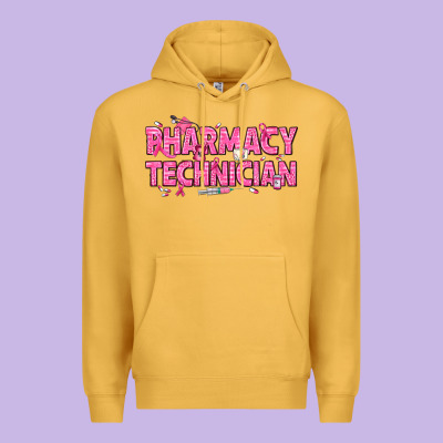 Breast Cancer Pharmacy Technician Premium Hoodie Designed By Texasbilliewilder