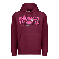 Burgundy Breast Cancer Pharmacy Technician Premium Hoodie - texasbilliewilder
