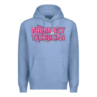 Colony Blue Breast Cancer Pharmacy Technician Premium Hoodie - texasbilliewilder