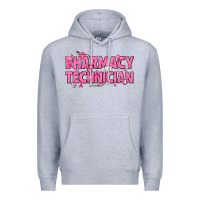 Heather Grey Breast Cancer Pharmacy Technician Premium Hoodie - texasbilliewilder