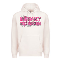 Pale Pink Breast Cancer Pharmacy Technician Premium Hoodie - texasbilliewilder