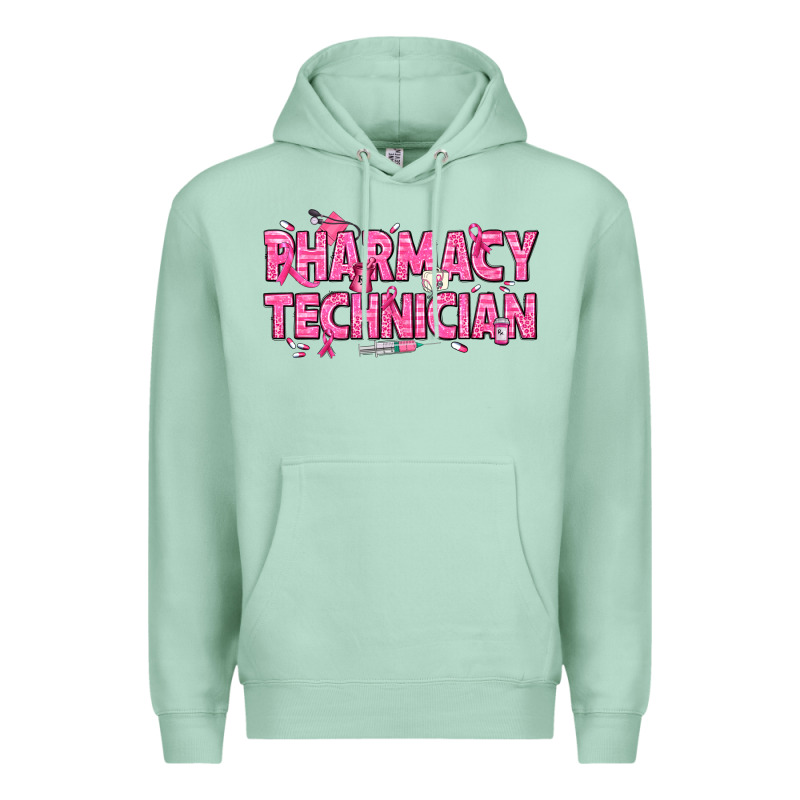 Breast Cancer Pharmacy Technician Premium Hoodie by texasbilliewilder | Teevron