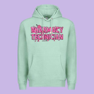 Breast Cancer Pharmacy Technician Premium Hoodie Designed By Texasbilliewilder