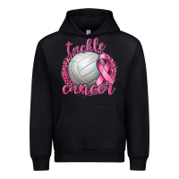 Black Tackle Cancer Volleyball Urban Hoodie - texasbilliewilder