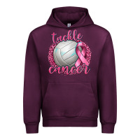 Mauve Wine Tackle Cancer Volleyball Urban Hoodie - texasbilliewilder