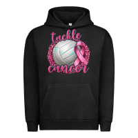 Pigment Black Tackle Cancer Volleyball Urban Hoodie - texasbilliewilder