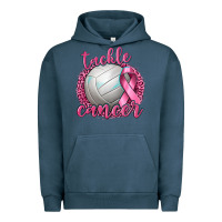 Pigment Midnight Navy Tackle Cancer Volleyball Urban Hoodie - texasbilliewilder