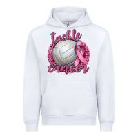 White Tackle Cancer Volleyball Urban Hoodie - texasbilliewilder