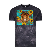 Cloud Black western lion tumbler Vintage Tee - Artiststas