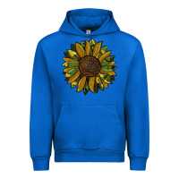 Cobalt camouflage flitter sunflowers Urban Hoodie - RanaPortraitStore