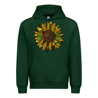 Forest Green camouflage flitter sunflowers Urban Hoodie - RanaPortraitStore